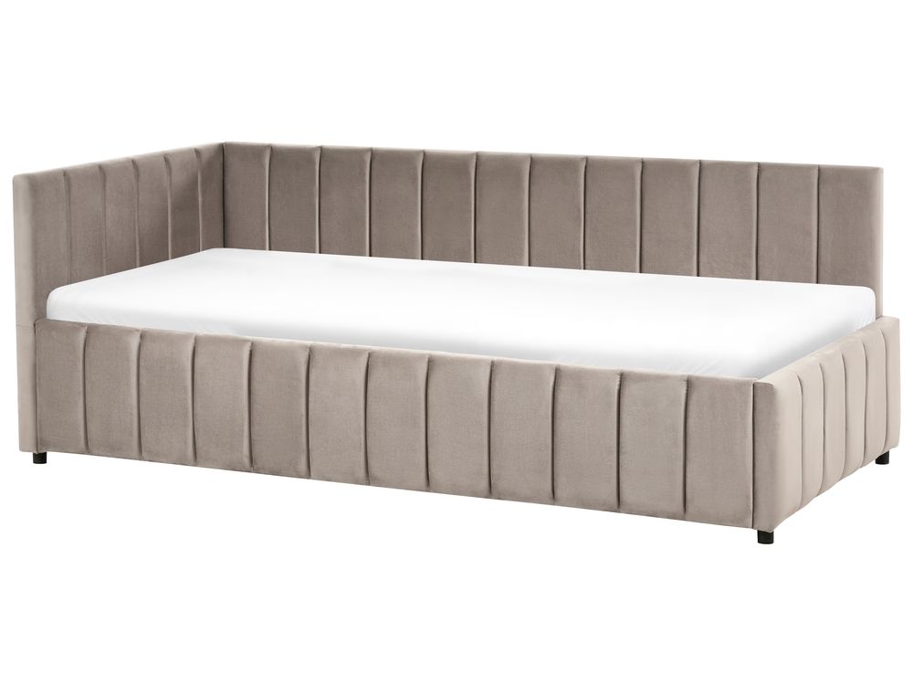 Bedbank Fluweel LISIEUX 90 x 200 cm Taupe