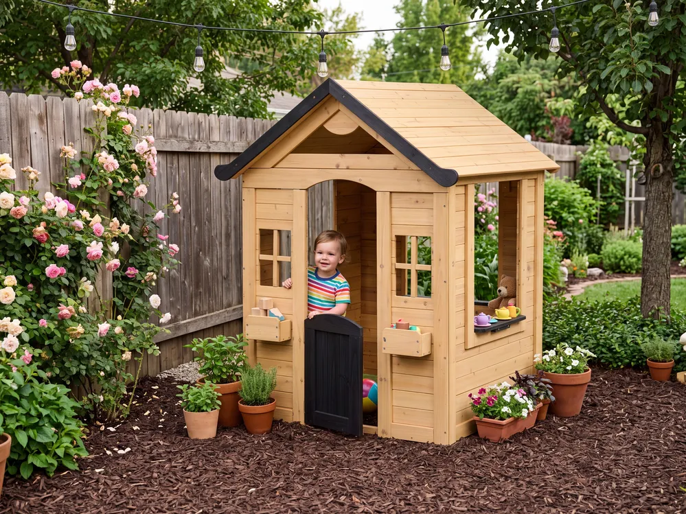 Garten Spielhaus SUTERA Tannenholz Hellbraun_1125748