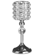 Kerzenständer AVORD 33 cm Glas Silber_723388