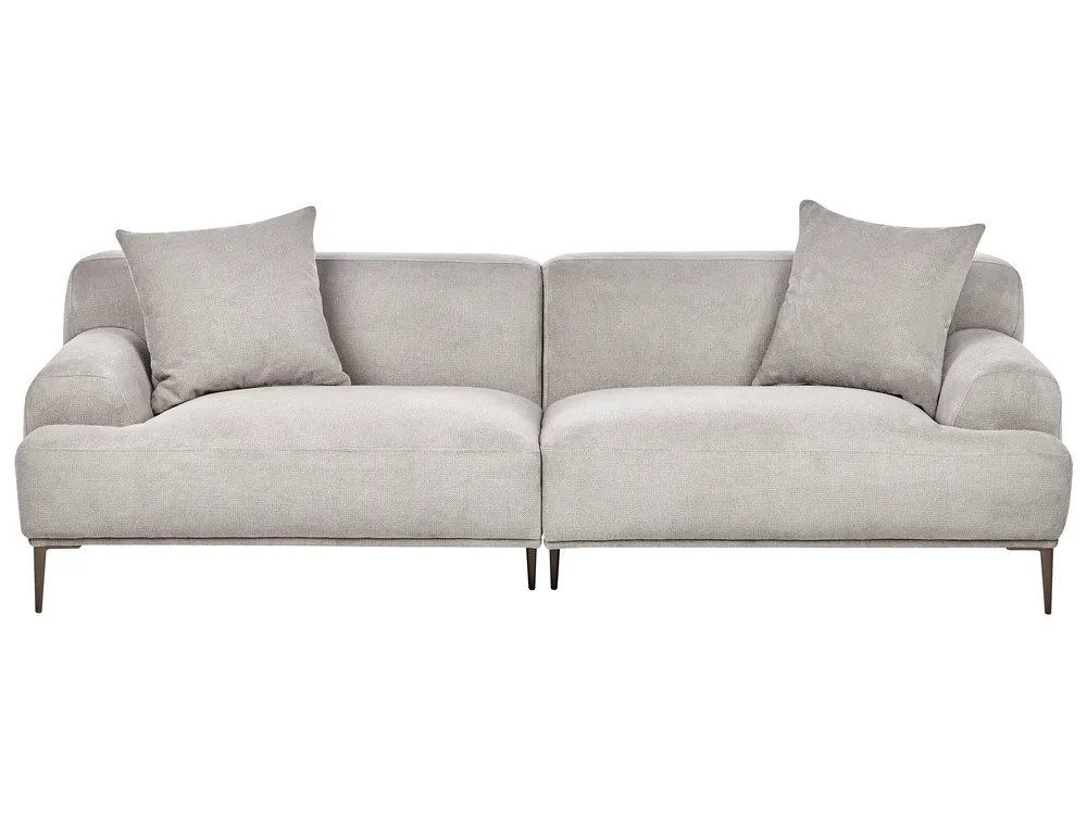 Sofa 3-Sitzer MATILA Stoff Hellgrau