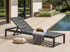 Sonnenliege NARDO mit Relaxfunktion Metall Schwarz