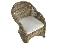Garden Dining Set 6 Seater SUSUA/OLBIA with Cushions Concrete Light Brown_824221