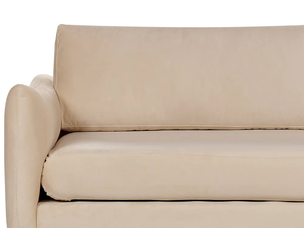 Sofa 3-Sitzer VINTERBRO Samtstoff Beige_897390