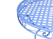 Outdoor Bistrotisch ALBINIA 70 cm 70 cm Metall Blau_1016098