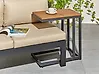 Outdoor Beistelltisch MESSINA 60 cm 35 cm Schwarz