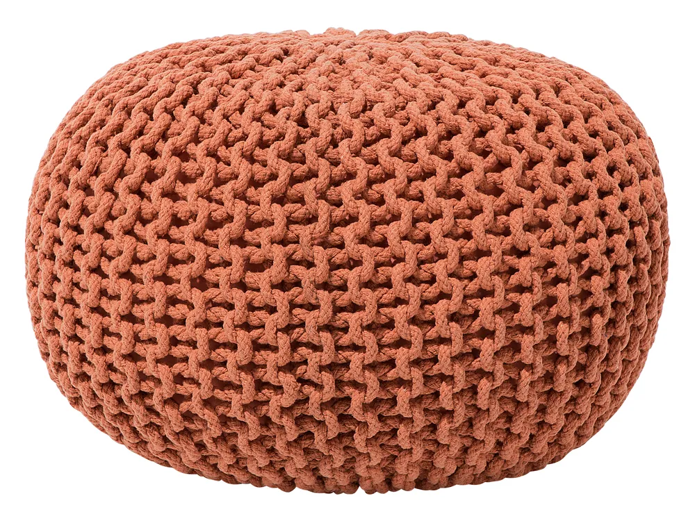 Pouf CONRAD Baumwolle Kupfer