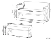 Sofa Set TAMRE Bouclé Schwarz / Dunkelbraun_985423