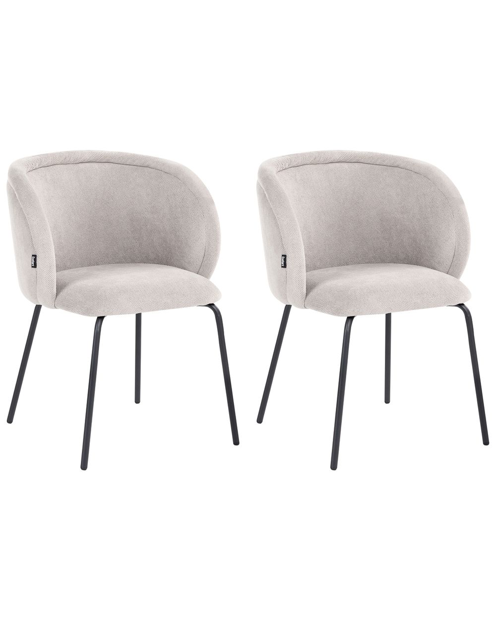 Set of 2 Dining Chairs SARASOTA Fabric Off-White