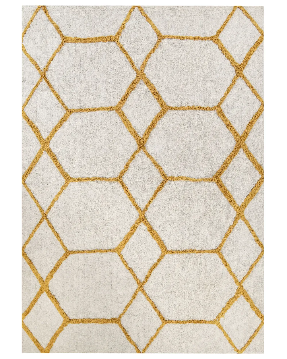Teppich BEYLER Weiß 160 x 230 cm Baumwolle