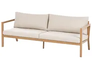 Lounge Set mit Tisch 5-Sitzer ONETA Metall Hellbraun_1031168