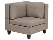 Canapé d'angle modulable 4 places UNSTAD Tissu Marron Côté gauche_924907