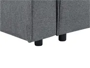 Eckschlafsofa 3-Sitzer KARILA mit Stauraum Stoff Dunkelgrau linksseitig_886060