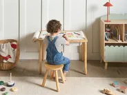 Kindertisch und Stuhlset KEMPSEY Montessori mit Stauraum Hellbraun_1047496