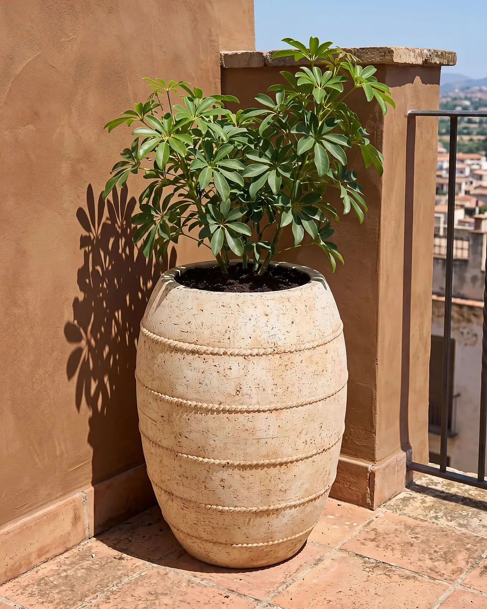 Plant Pot RHEINTAL 40 cm Beige_1161947