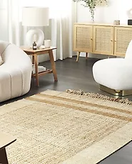 Teppich ORTAOBA Beige 140 x 200 cm Jute_1179753
