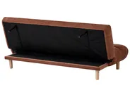 Sofa Bed 2 Seater RISOR Fabric Golden Brown_1053628