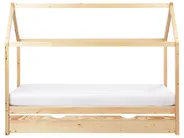 Kinderbett mit Ausziehbett Kiefernholz CRILLON 90 x 200 cm Hellbraun_961893