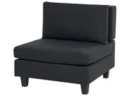 Modular Sofa 3 Seater UNSTAD Fabric Black_893483