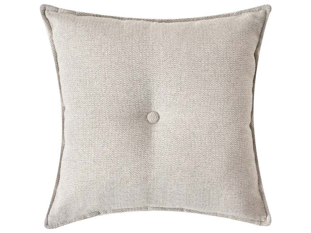 Ecksofa 3-Sitzer DOLVA Stoff Hellbeige rechtsseitig_984415
