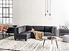 Modul Ecksofa 4-Sitzer UNSTAD Kunstleder Schwarz rechtsseitig
