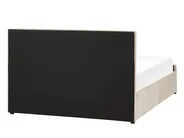 Bett mit Stauraum ROCHEFORT Samtstoff Beige 140 x 200 cm_857279