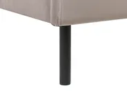 Bett mit Lattenrost Samtstoff ARETTE 180 x 200 cm Taupe_875235