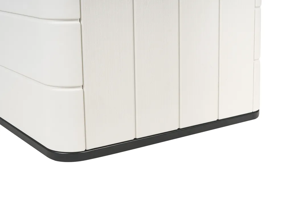 Aufbewahrungsbox MILIES 116 cm 60 cm Weiß_1013690