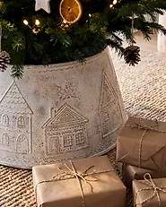 Christmas Tree Collar HEINOLA 72 cm Iron Off-White_1171226
