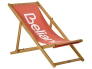 Folding Deck Chair ANZIO Acacia Wood Red_957716