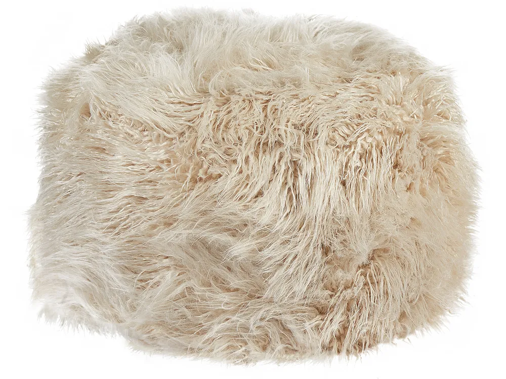 Pouf TUKKI Webpelz Hellbeige