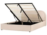 Ottoman Bed QUILLIEN Boucle Beige 160 x 200 cm (EU King Size)_989899