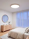 LED Deckenlampe VELORA mit Fernbedienung mit Dimmer Hellbraun