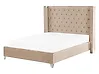 Bett mit Lattenrost Samtstoff LUBBON 160 x 200 cm Beige