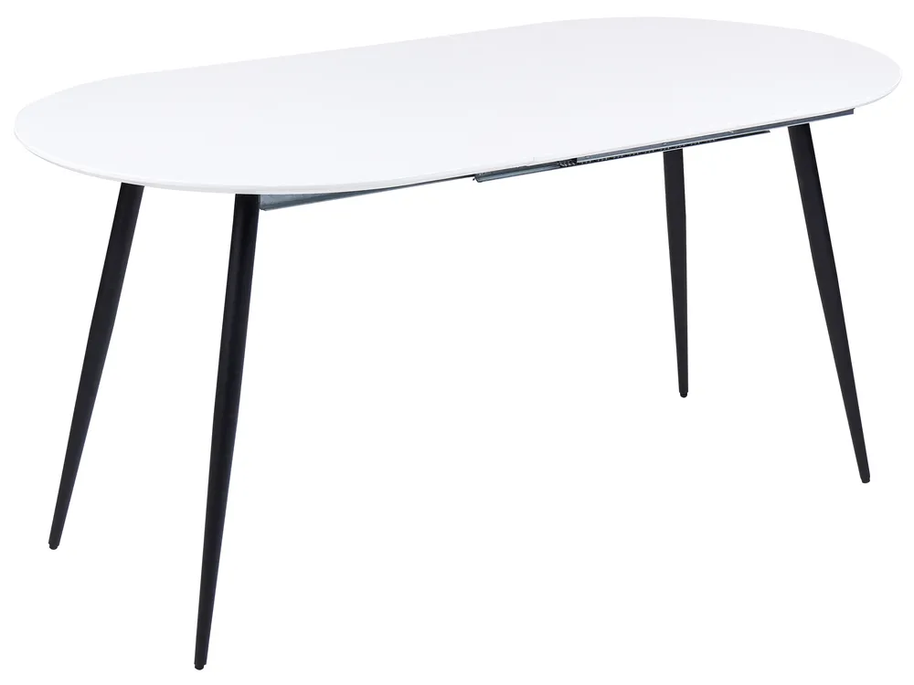 Ausziehbarer Esstisch STAVERTON Weiß 120/160 cm 80 cm