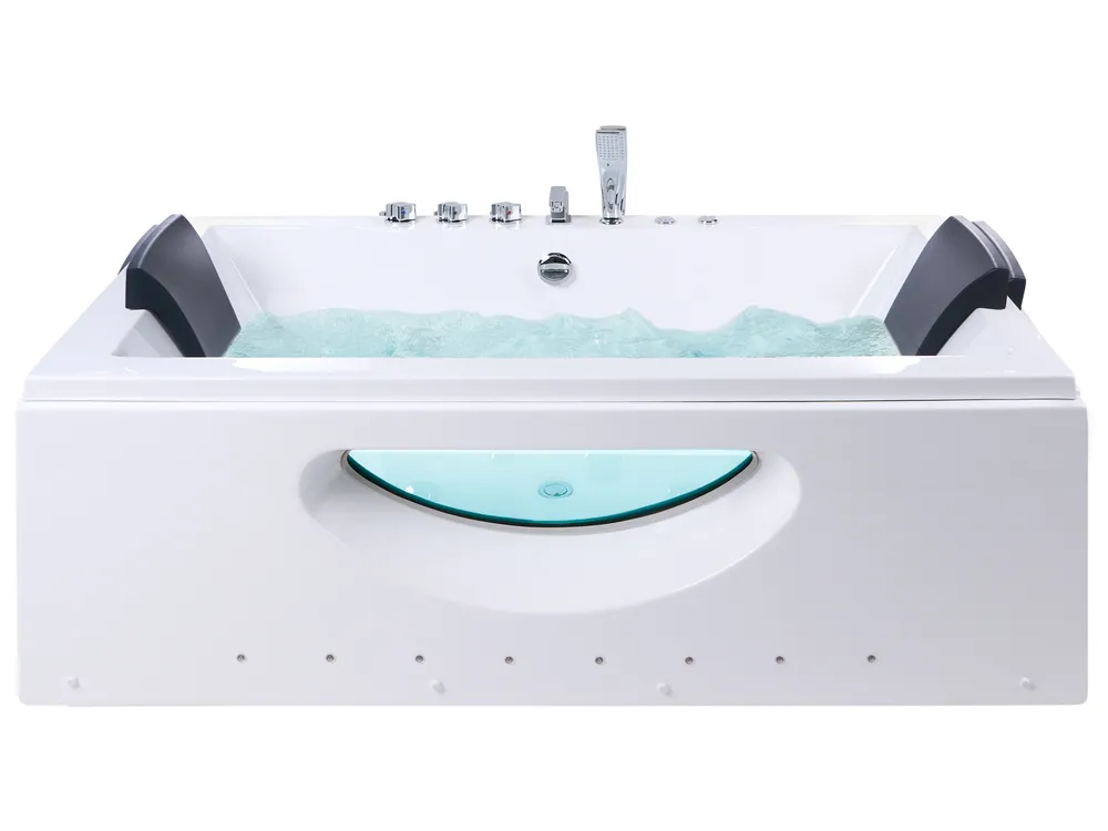 Corner Hot Tub with LED HAWES 1800 x 900 mm White