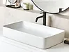 Aufsatzwaschbecken ULUA 61 x 35 cm Keramik Weiß