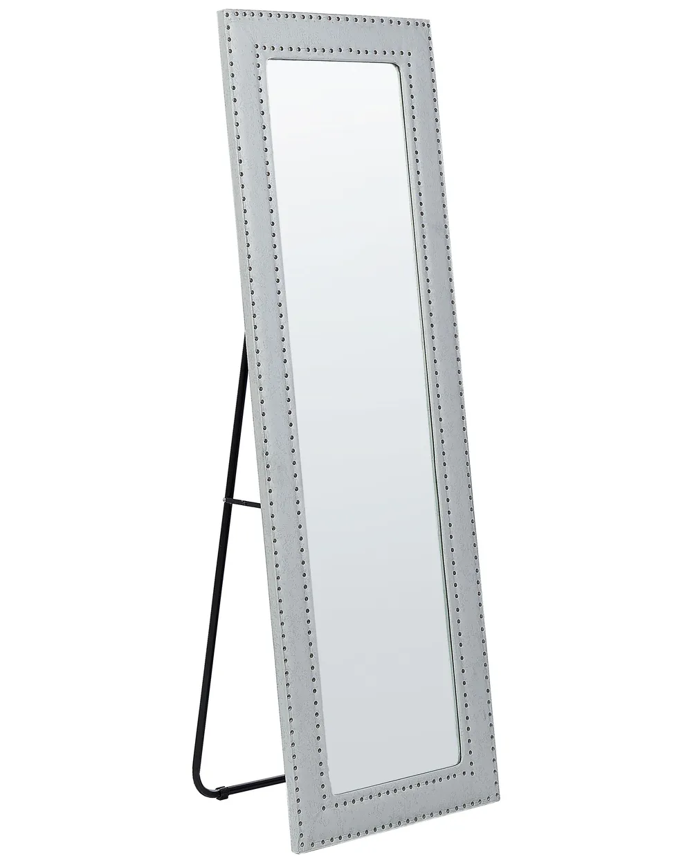Standspiegel LOCRONAN 150 cm Kunstleder Hellgrau_1006445