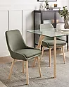 Esszimmerstuhl 2er Set MELFORT Stoff Dunkelgrün