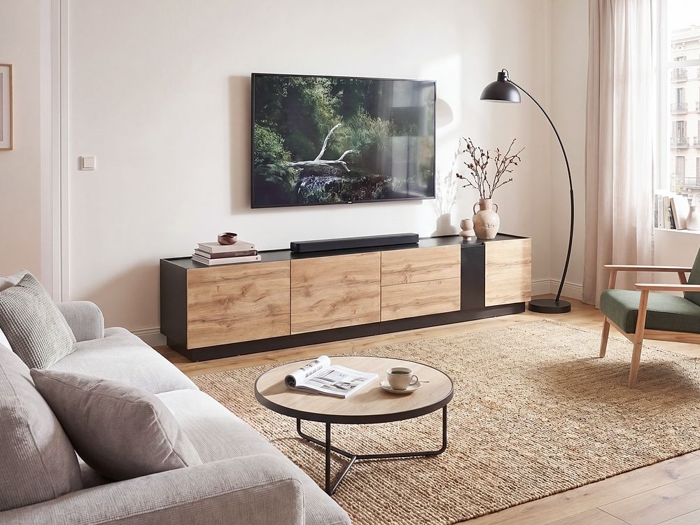TV mizica CLONCURRY Svetlo rjava/ Črna