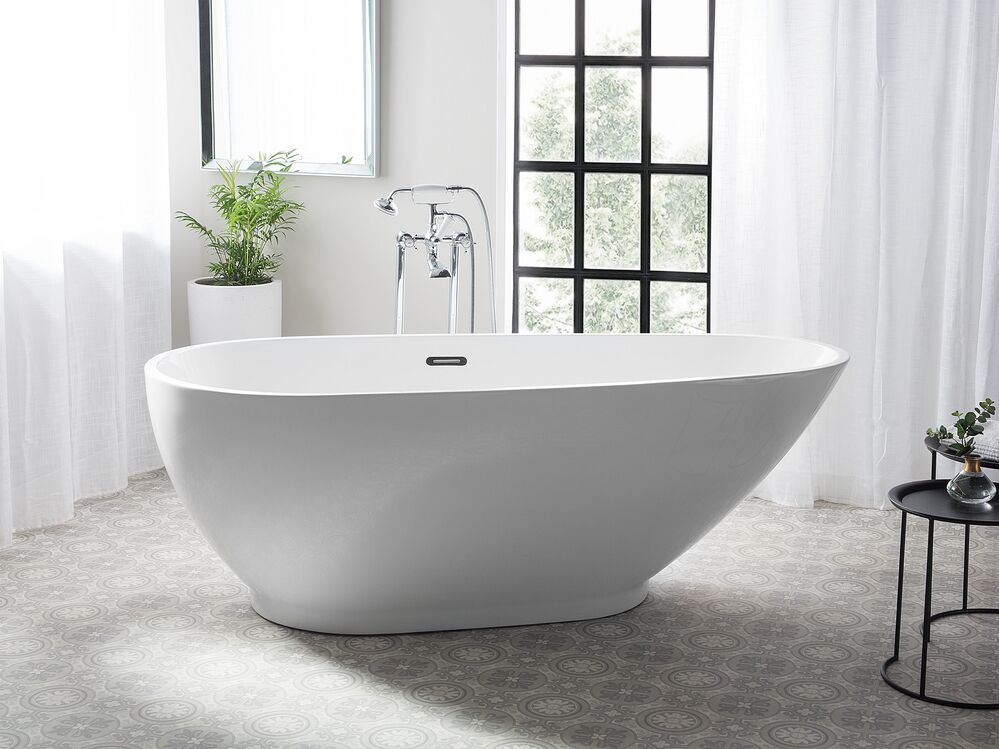 Freistehende Badewanne GUIANA 173 x 82 cm Weiß