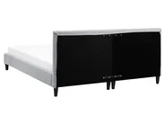 Bett mit LED Stoff FITOU 160 x 200 cm Hellgrau_709570