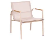 Lounge Set mit Tisch 4-Sitzer LEDRO Metall Beige_1077088