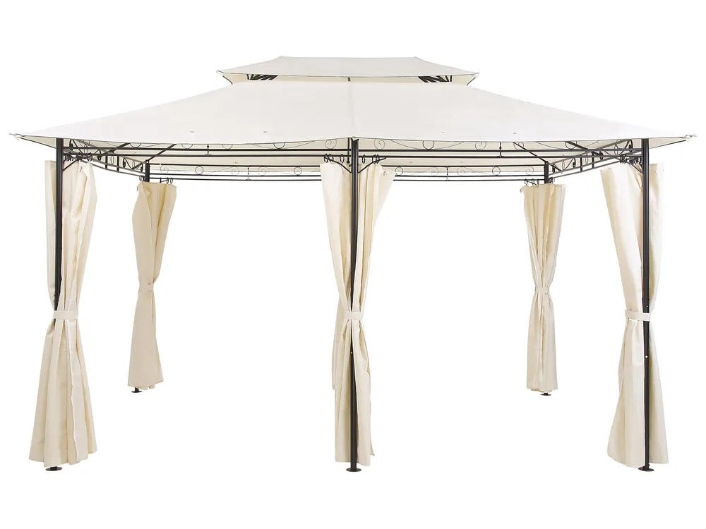Gazebo COLOS 400 cm 300 cm Metal Beige
