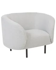 Armchair LOEN Fabric Black/ White_867580