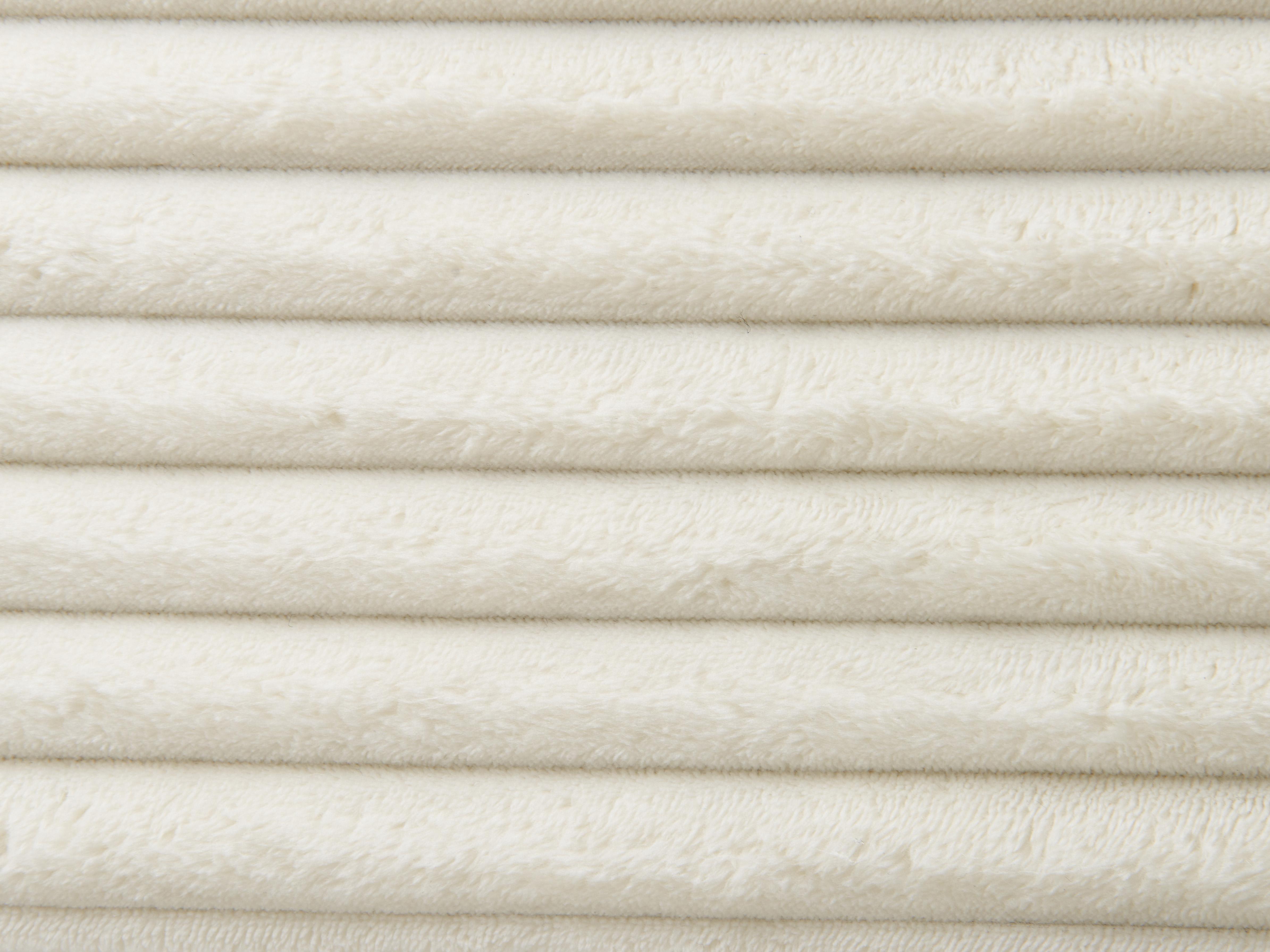 Bed Corduroy FLAYAT 140 x 200 cm (EU Double) Off-White_967651
