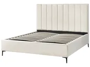Bett mit Stauraum SEZANNE Bouclé Cremeweiß 180 x 200 cm_939802