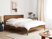 Bett mit Lattenrost Holz BOISSET 180 x 200 cm Dunkelbraun_899827