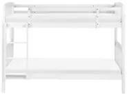 Hochbett Kiefernholz REVIN 90 x 200 cm Weiß_711090