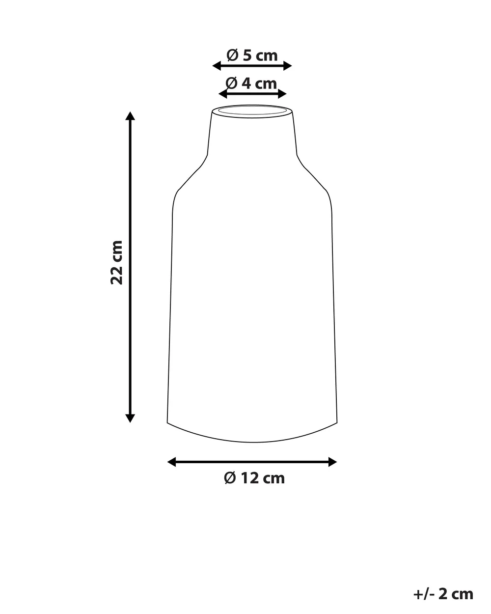 Blumenvase ASSUS 22 cm Steinzeug Weiß_810614