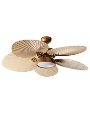 Ceiling Fan with Light BORMEJO with Remote LED Gold_988788